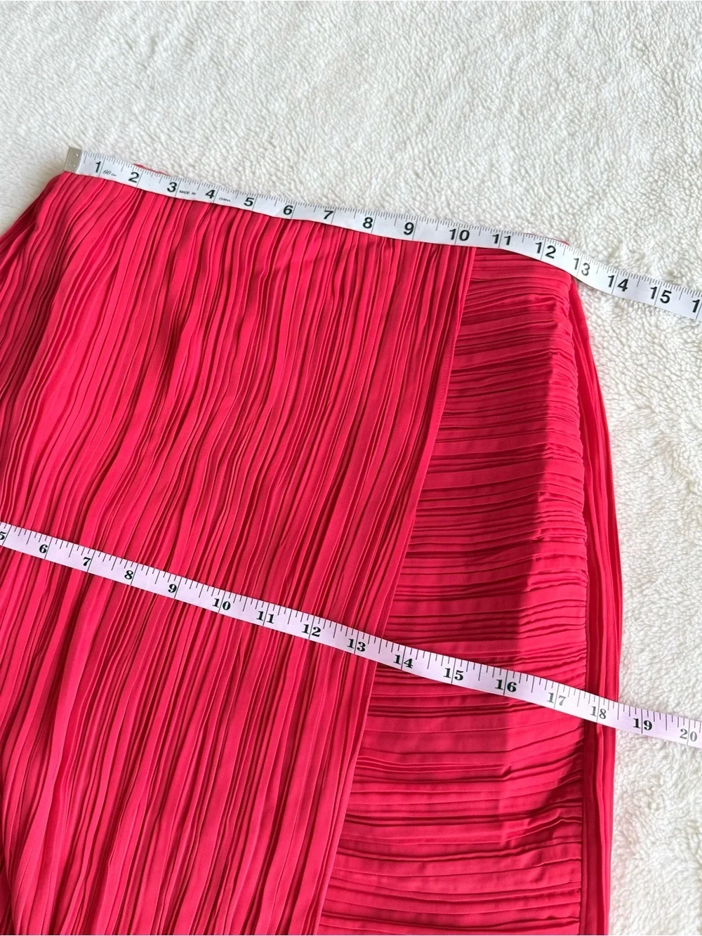 Love Bonito NWOT Sorrel Pleated Foldover Red Midi Skirt S (4)